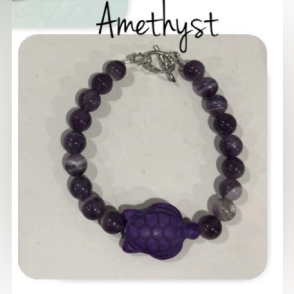NEW!!! Genuine Amethyst crystal bracelet * FREE SHIPPING *